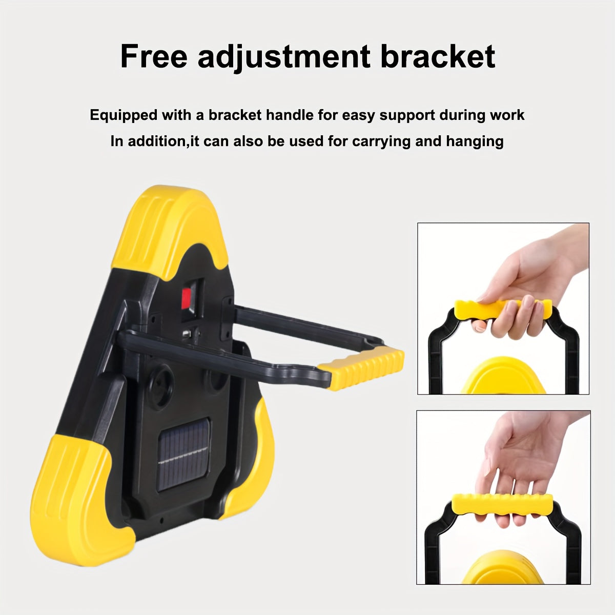 Triángulo de Emergencia Solar – 5 Modos, Recargable USB