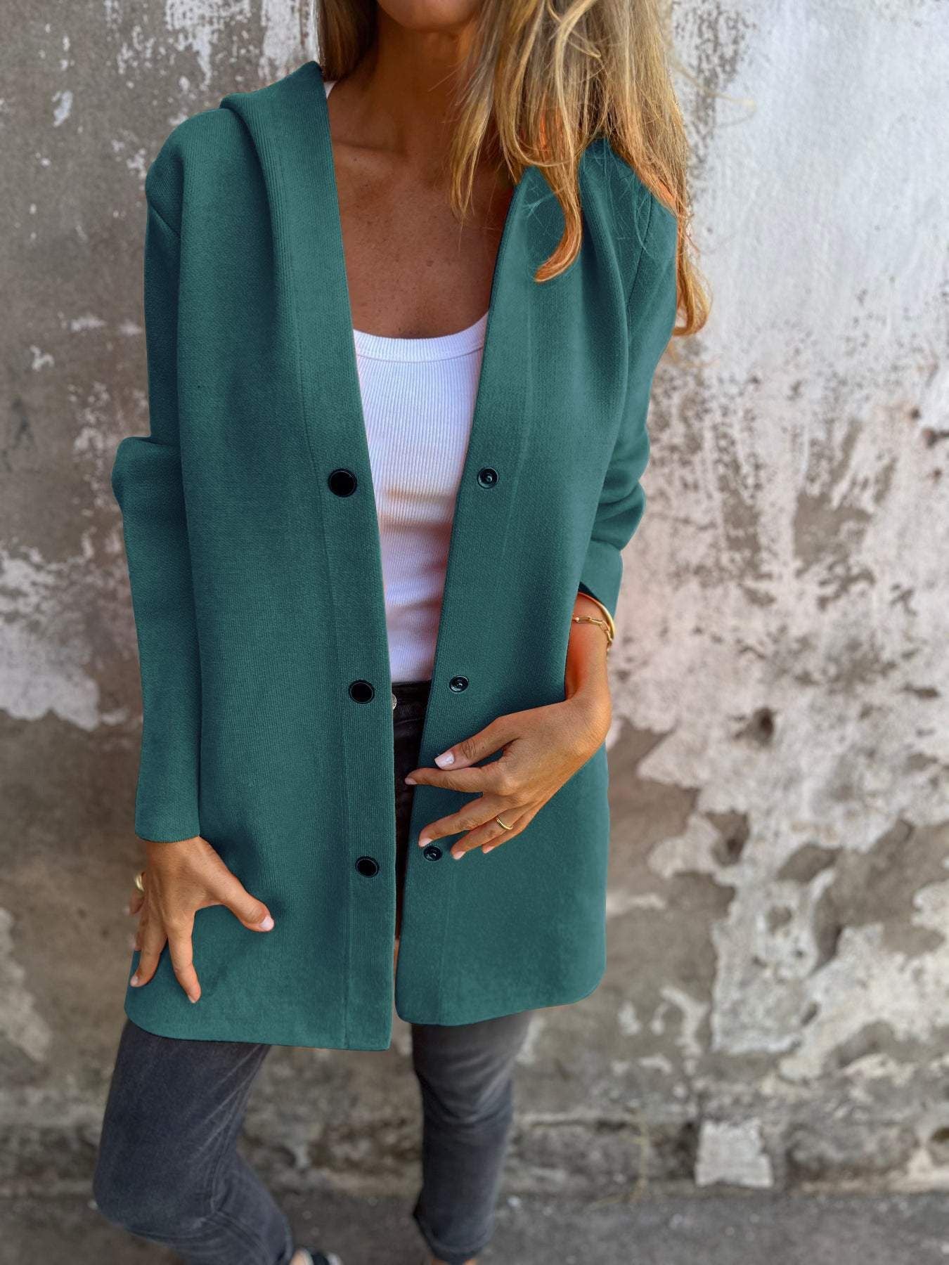 cardigan à capuche casual