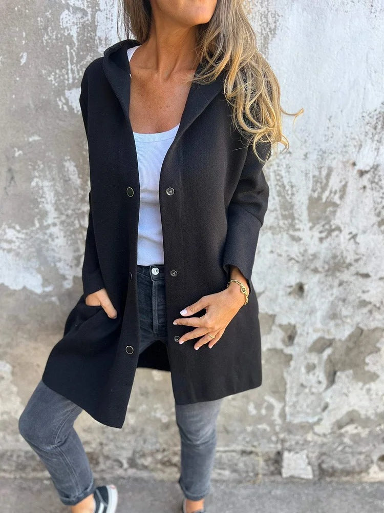 cardigan à capuche casual