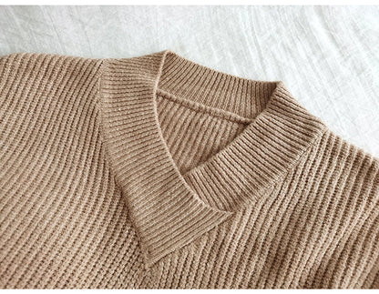 Pull Oversize Col V : Chaleur et Élégance Décontractée
