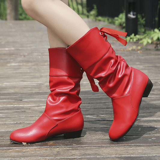 Bottes Mi-Mollet "Clara" à Talon Épais
