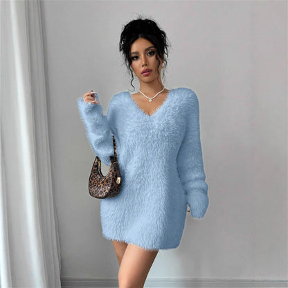 Pull Tricoté Col V Uni : Intemporel et Élégant