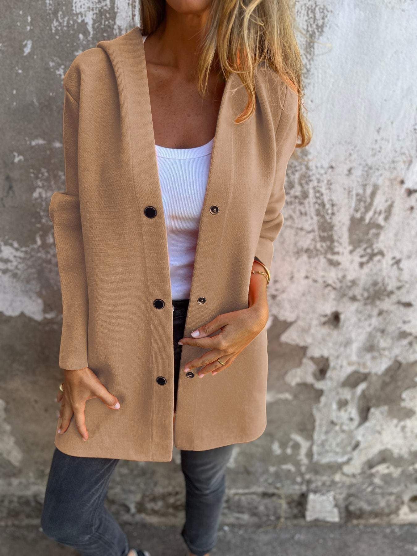 cardigan à capuche casual