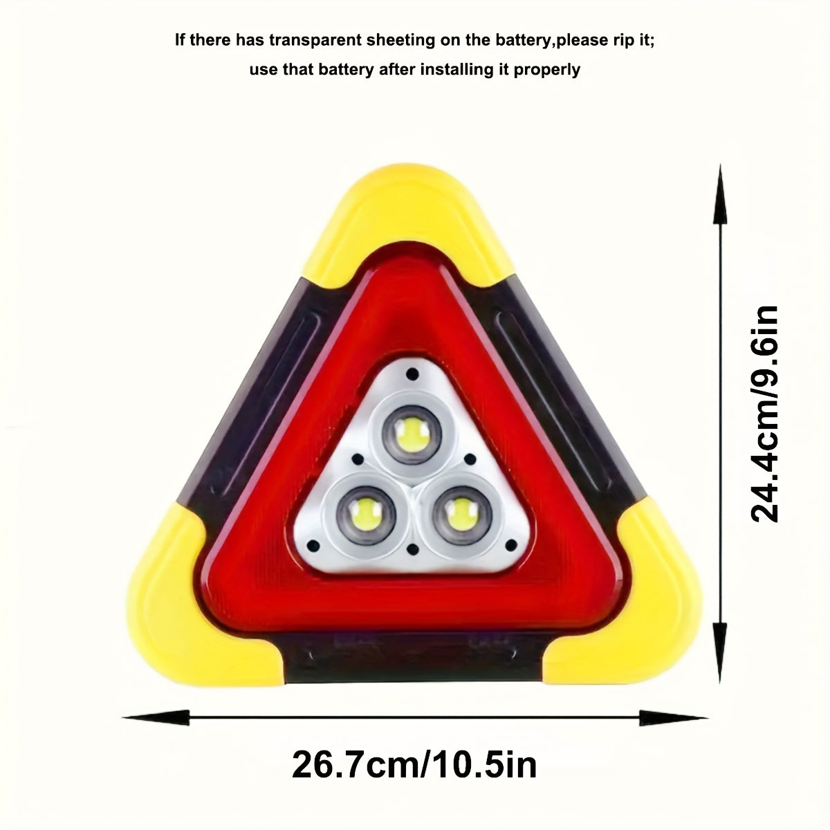 Triángulo de Emergencia Solar – 5 Modos, Recargable USB