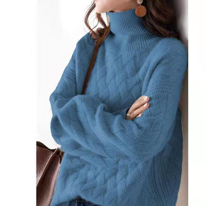 Pull Col Roulé Épais et Élégant pour Femme