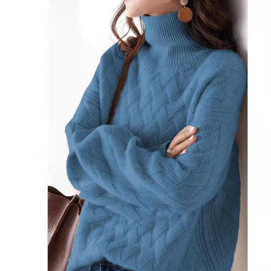 Pull Col Roulé Épais et Élégant pour Femme